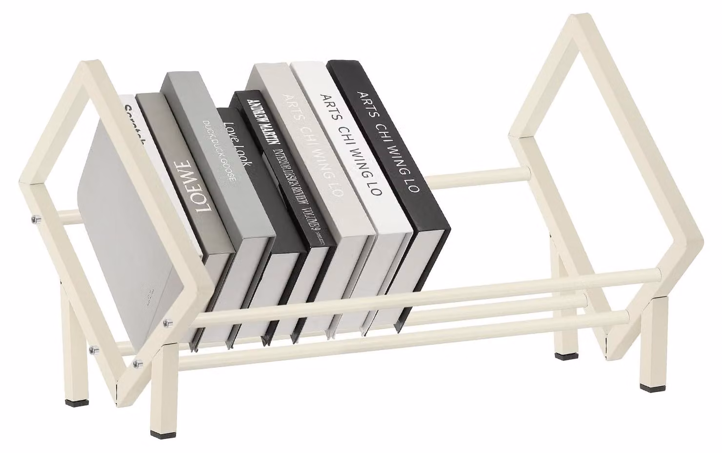 Libreria a parete in acciaio inossidabile per libri e dischi in vinile