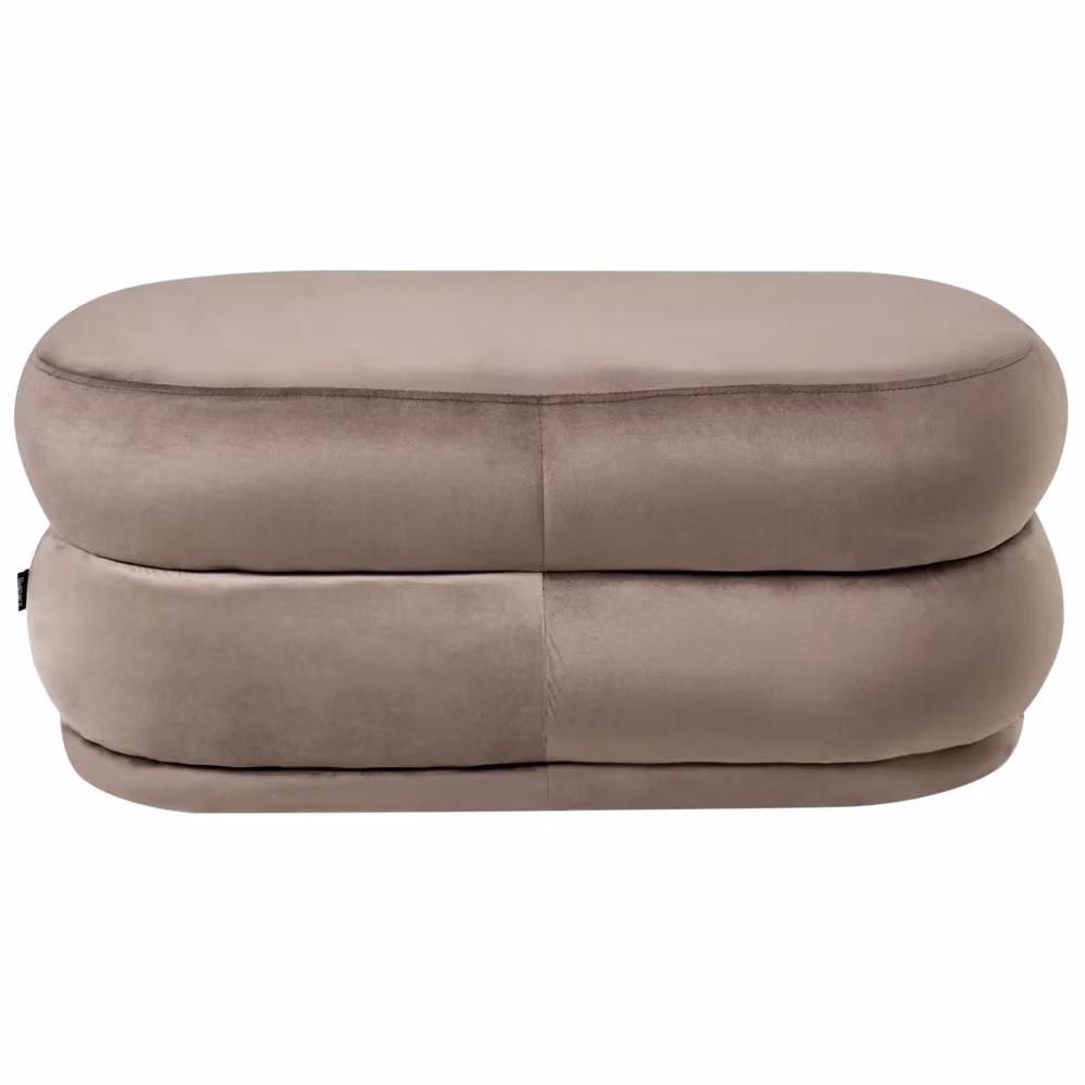 Panca moderna BELIANI in velluto marrone con struttura in legno, ideale per soggiorno o camera da letto, L: 150 cm, P: 40 cm, H: 41 cm – 2