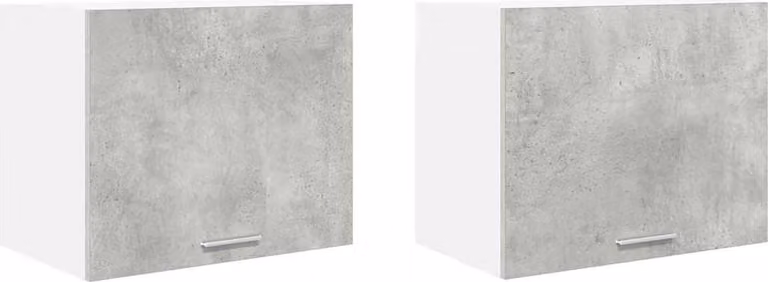 Armadio pensile 2 pcs Grigio Cemento e Bianco 50 x 31 x 40 cm