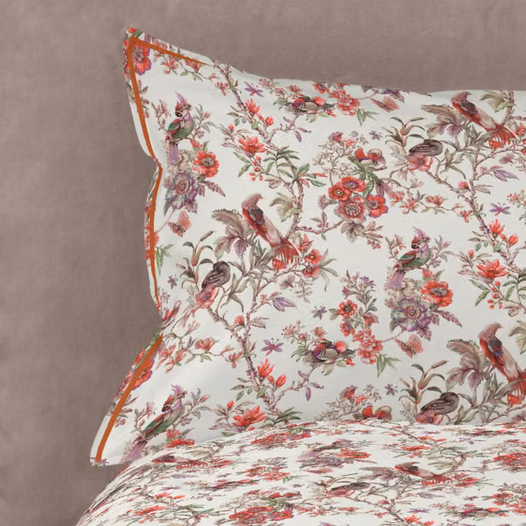 BIRDS GARDEN Parure copripiumino - Taglia: 2 piazze,Colore: BIRDS GARDEN - SASSO/COPPER