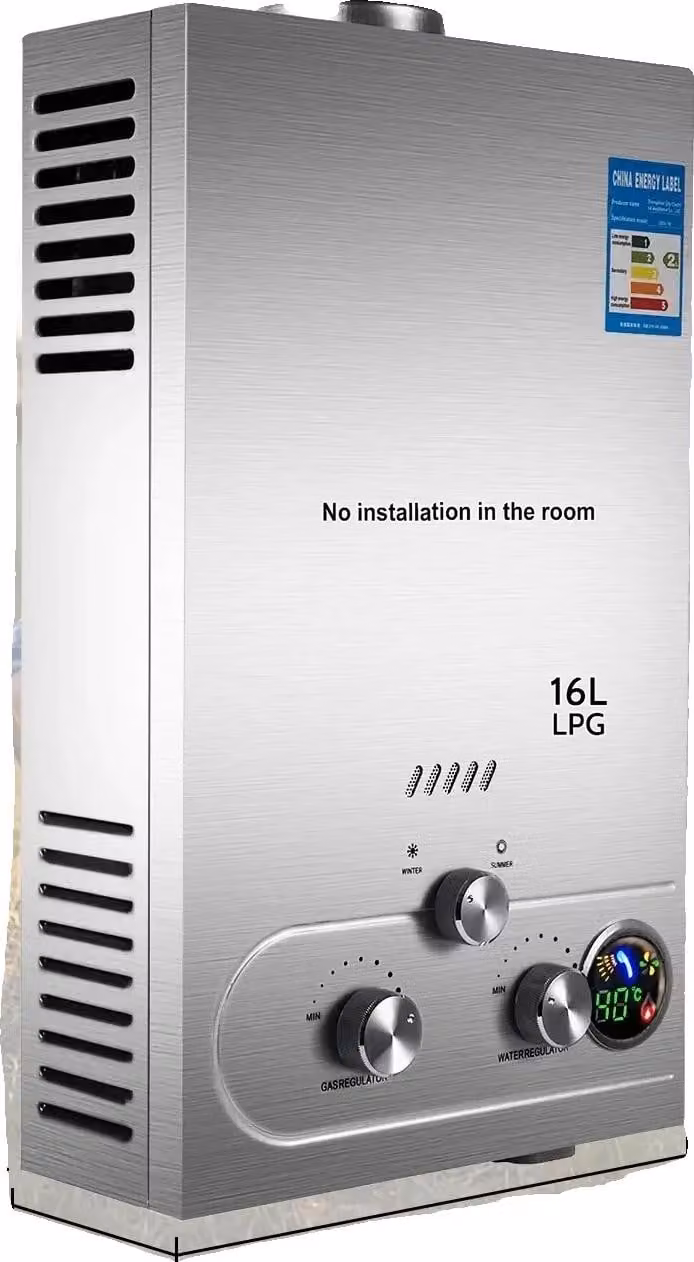 Scaldabagno, acciaio inox, esecuzione a parete, 16 L 32KW, 16 L 32KW