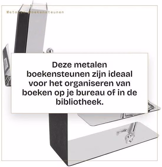 Supporto per libri metallico, altamente stabile - Porta libri - Supporto per libri nero - Porta libri in metallo - Design resistente e duraturo