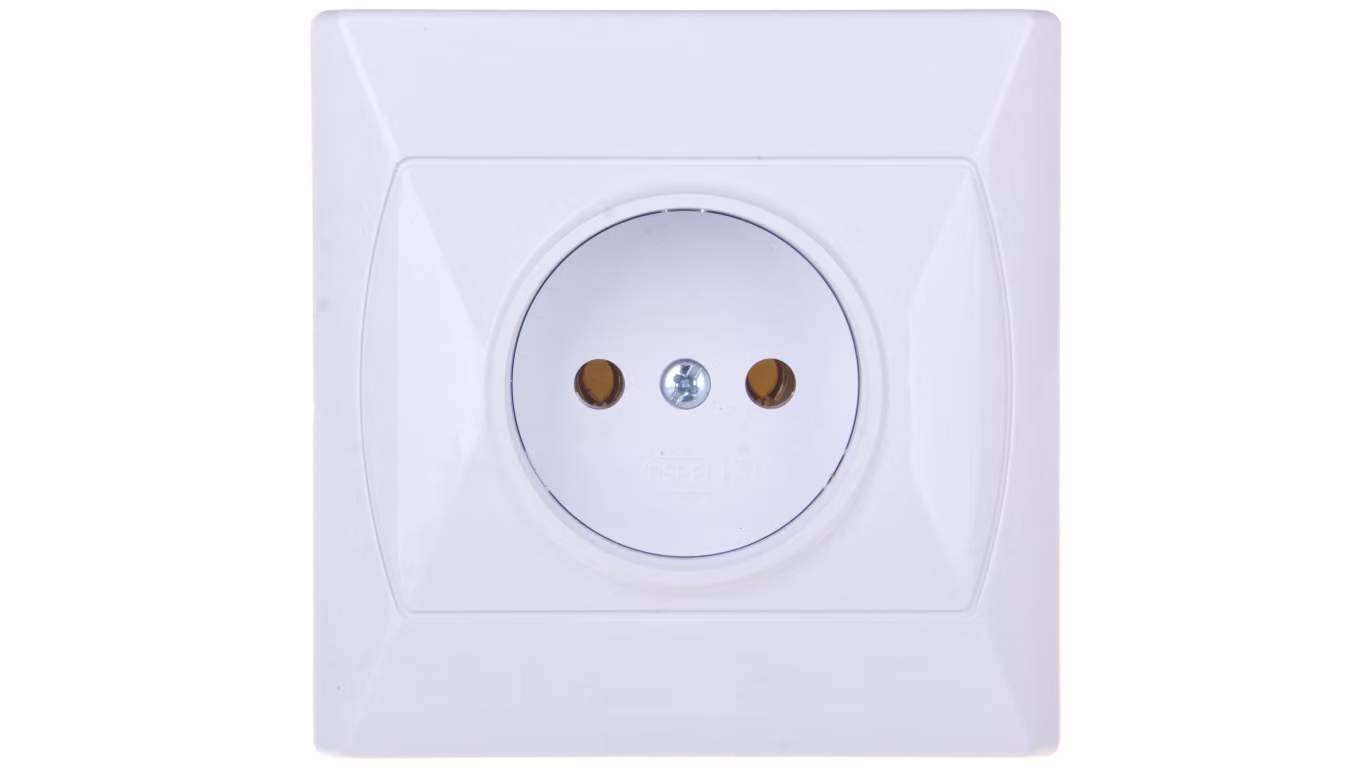 AKCENT Presa singola b/u bianco GP-1A/00