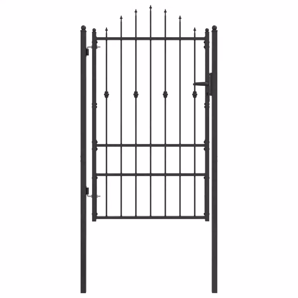 Cancello singolo per recinzione vidaXL in metallo nero L: 215 cm, H: 150 cm, P: 104 cm – 2