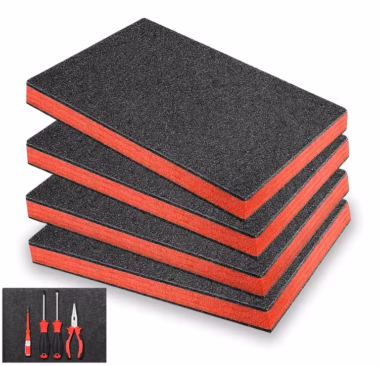 Inserti in schiuma per valigetta utensili - 4 pezzi, dimensioni 40 x 30 x 2,5 cm