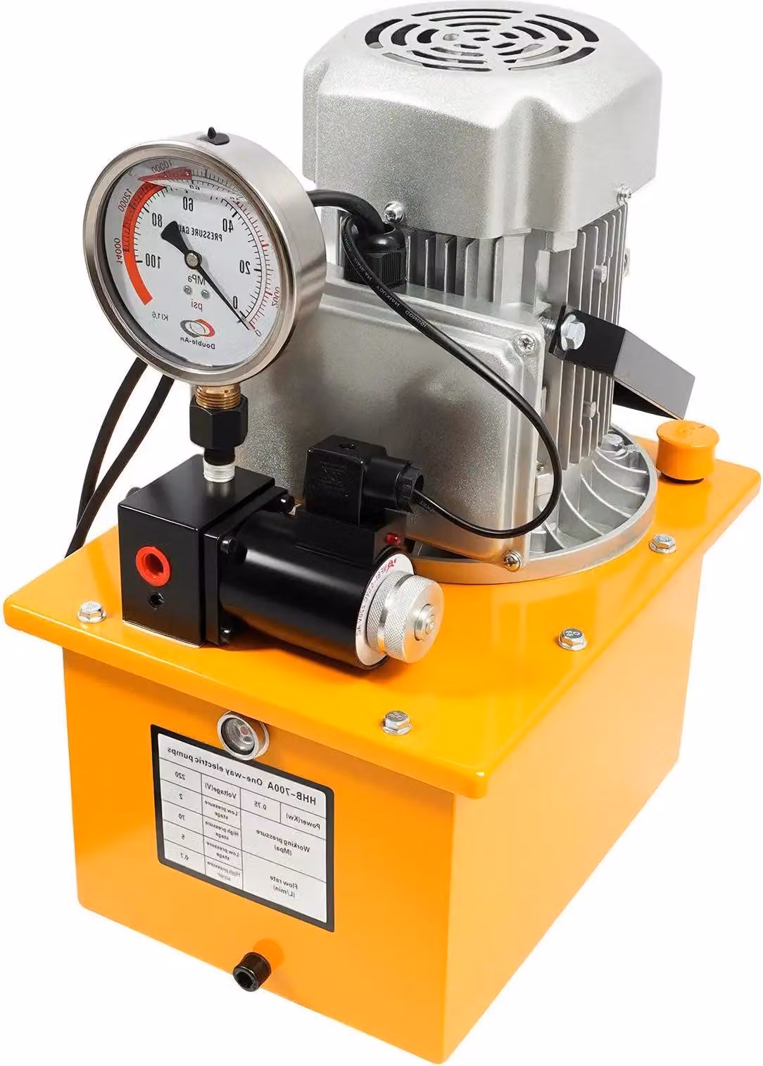 Pompa idraulica elettrica - Pompa ad alta pressione - 750 W - 70 MPa/10000 psi - Spina 220 V UE - Pedale con elettrovalvola - 1400 giri/min - Motore in rame puro