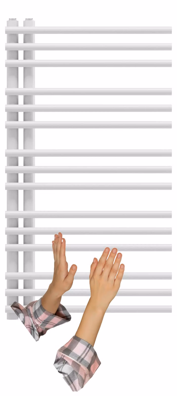 Granitan - Radiatore da bagno - Scaldasalviette - 90x50 cm - Bianco - Scaldasalviette - MILO