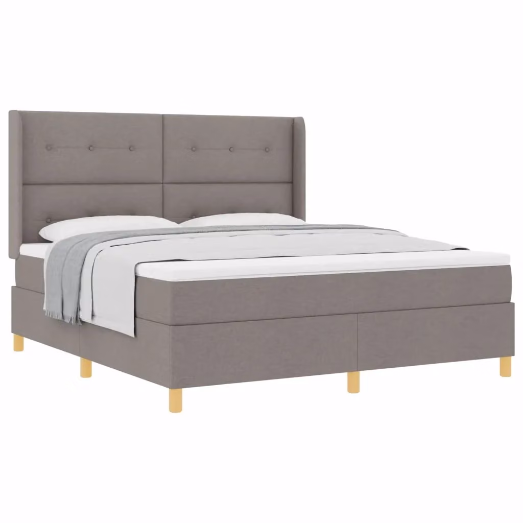 Letto a molle con testiera Talpa vidaXL in tessuto, L/P: 180 x 200 cm – 2