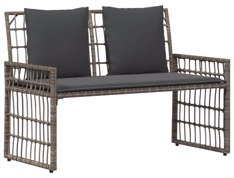 Panchina da esterno Grigio e Grigio Scuro 116 x 55 x 82 cm
