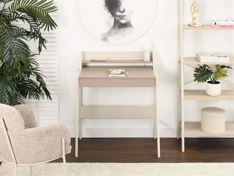 Scrivania minimalista RENO - beige / crema