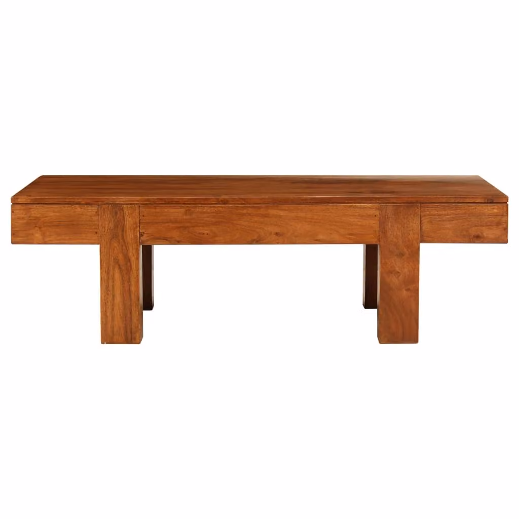 Tavolino da Salotto in Legno Acacia Finitura Ambra 110x55x35 cm