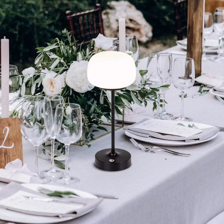 Näve Lampada da tavolo a LED Pina, dimmerabile, Nero, Soggiorno / Sala da pranzo, Metallo, Moderno, Lampada da tavolo LED