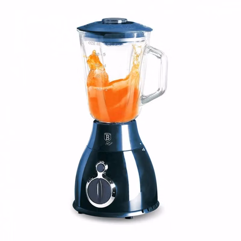 Berlinger Haus BH-9283 Frullatore in vetro e acciaio inox blu con funzione pulse e potenza 600 W – 2