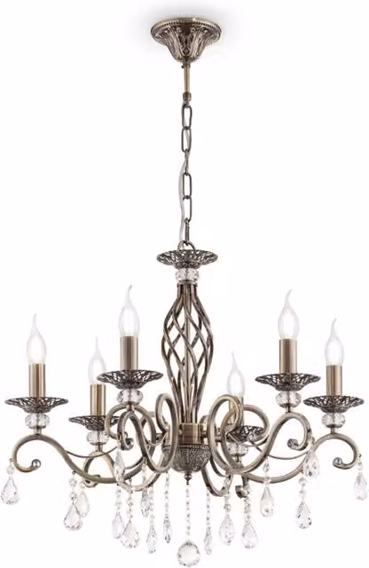 Lampadario Royal Classic in Metallo Grace Ottone