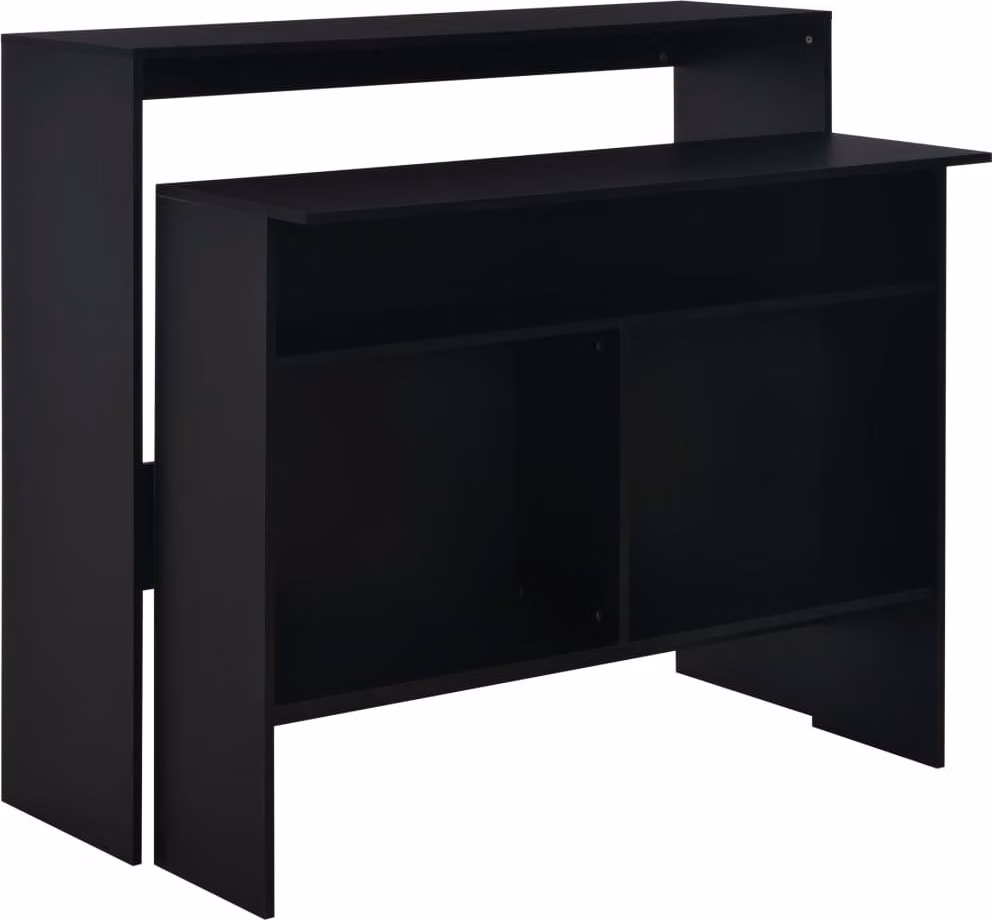 Maison Exclusive - Tavolo da Bar con 2 Piani d'Appoggio Nero 130x40x120 cm