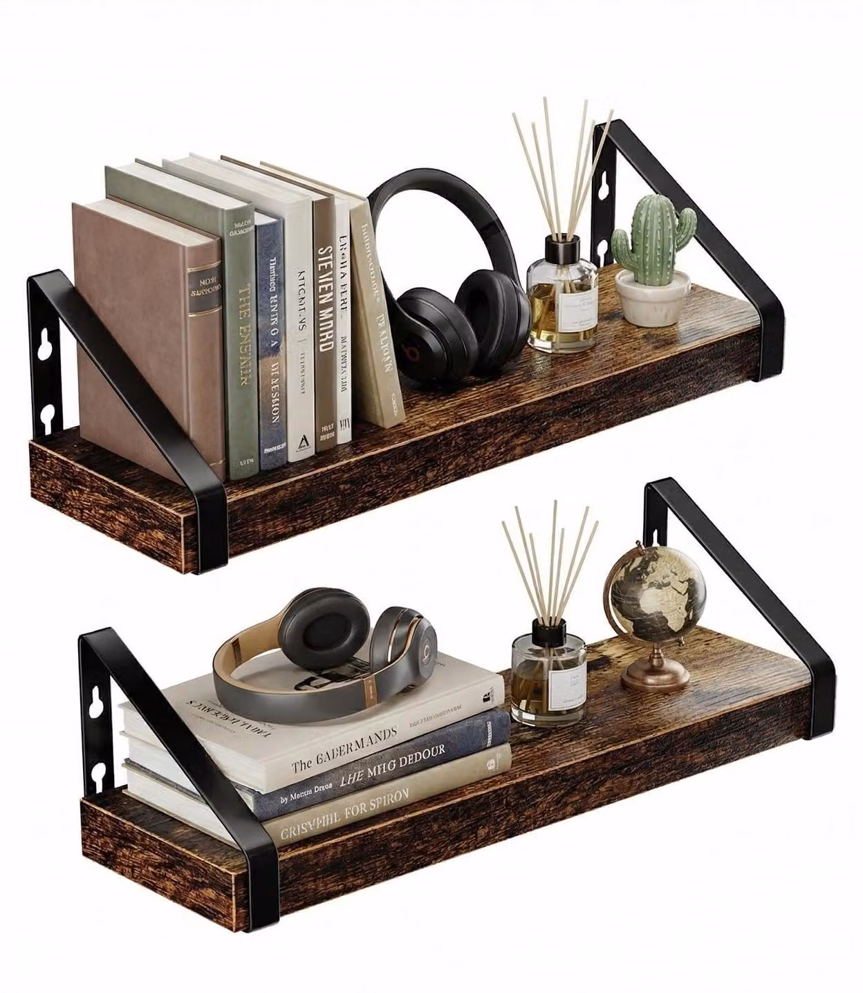 Omgoods - Set di 2 mensole da parete per soggiorno e cucina