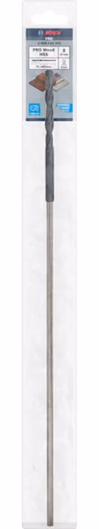 Trapano HSS per legno Bosch PRO, 8x75x400 mm