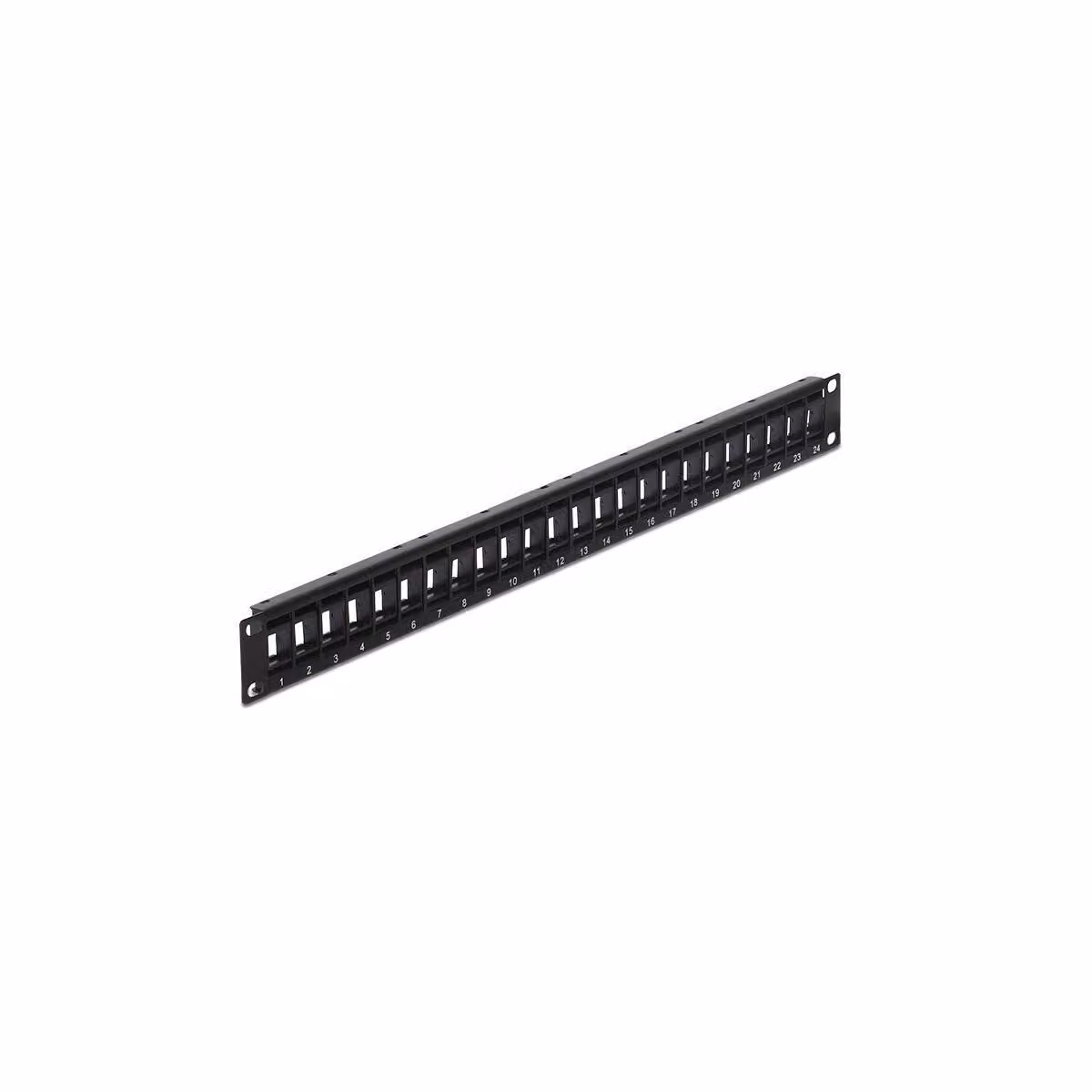 DeLOCK Keystone Patch Panel - Patch Panel - Schwarz - 1U - 48,3 cm (19") - 24 Ports (43340)