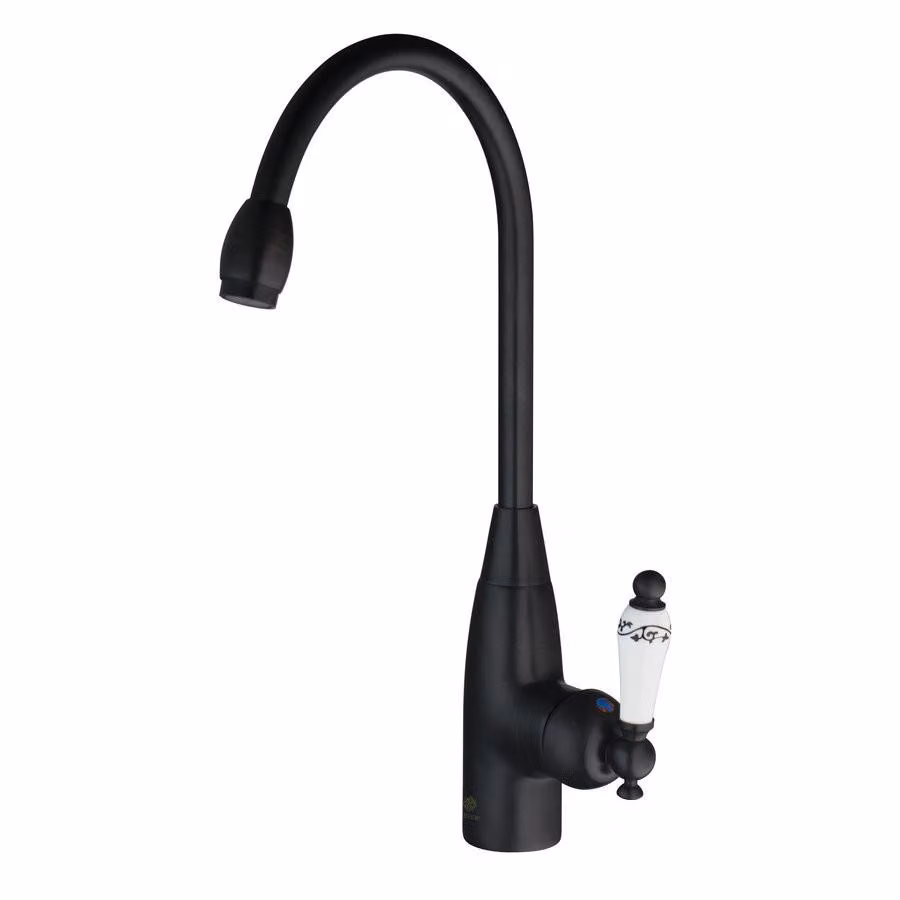 Miscelatore per lavello KRAN retro nero in piedi DELINEA