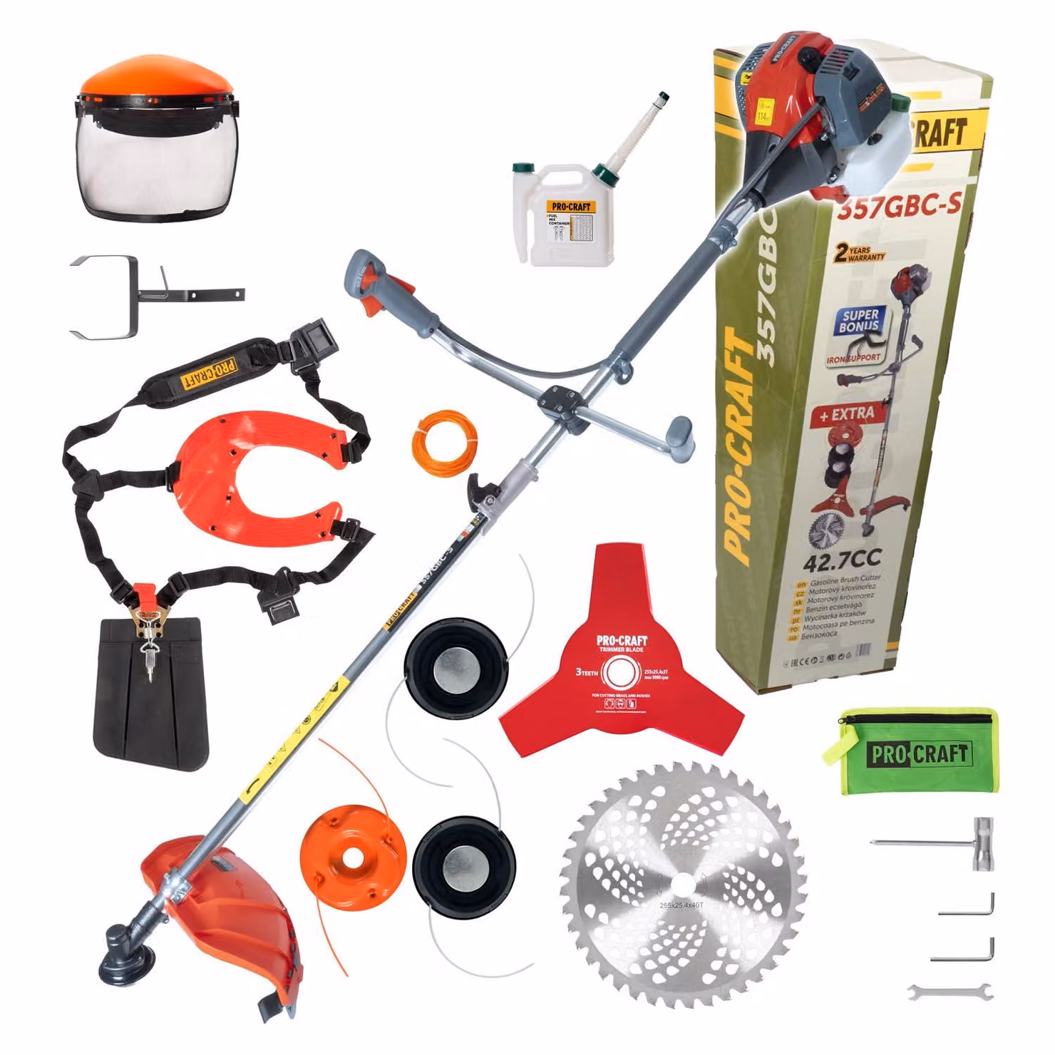 Procraft 357GBC-S decespugliatore a scoppio con albero sdoppiato | 357GBC-S