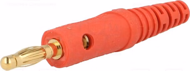 1 connettore rosso, 70 VDC, 32 A, con terminali a banana da 4 mm, 33 VAC. Diametro massimo del conduttore: 4 mm. FK 8 L AU / RT B