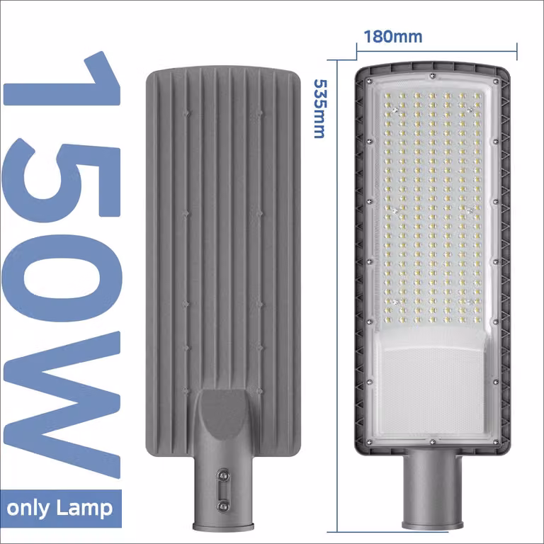 Illuminazione stradale a LED - Modello KHPL015 - 150 W - 6500 K - Grado di protezione IP67 - Alimentazione: 85–265 V AC - Materiale: alluminio - Per uso esterno