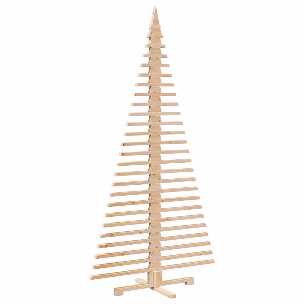 Albero di Natale in legno da decorare 210 cm in legno di pino massiccio