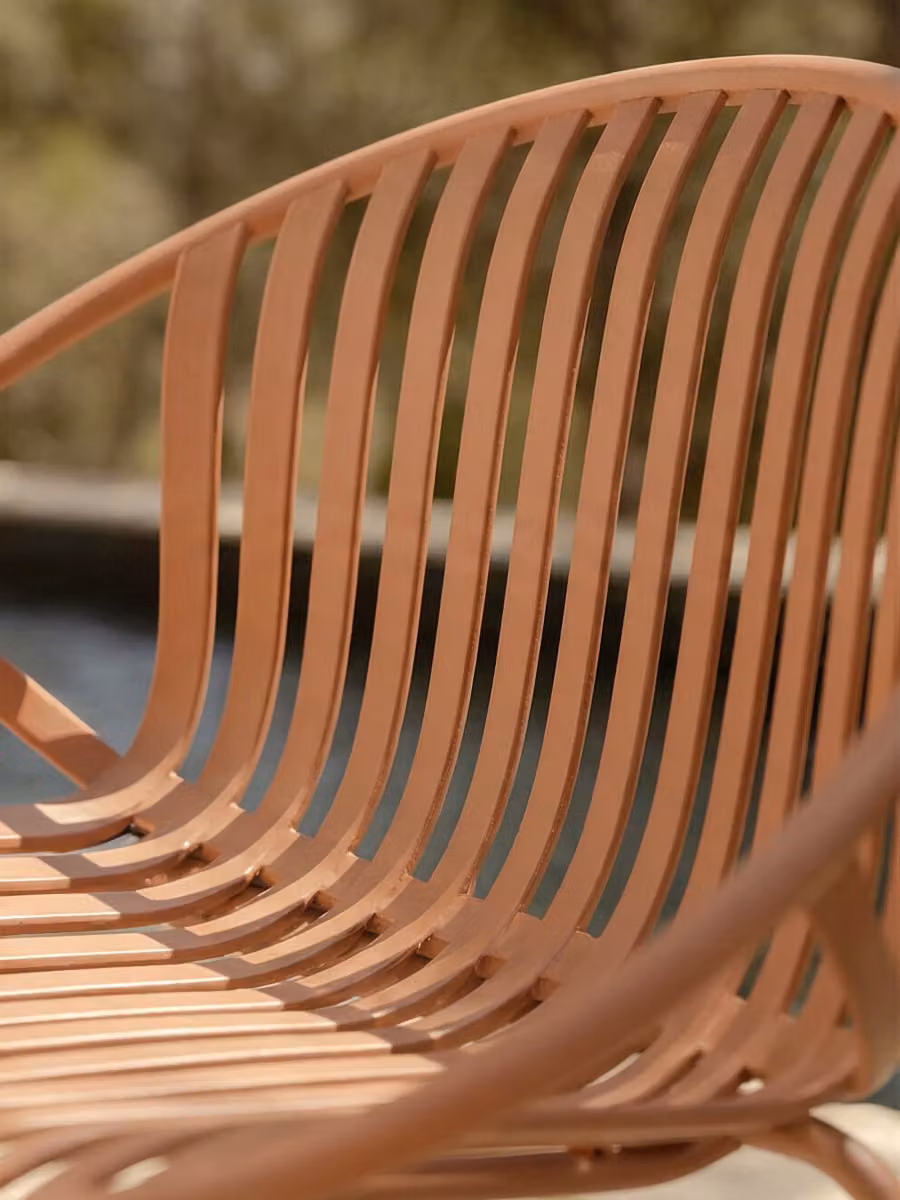 Poltrona da giardino moderna Barow Kenay Home colore terracotta – 2