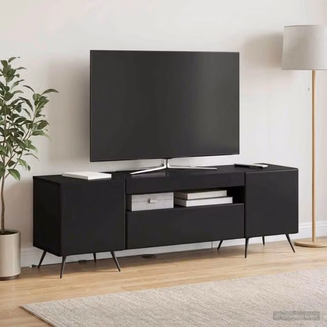 Mobile TV LED Nero Legno ingegnerizzato 897566