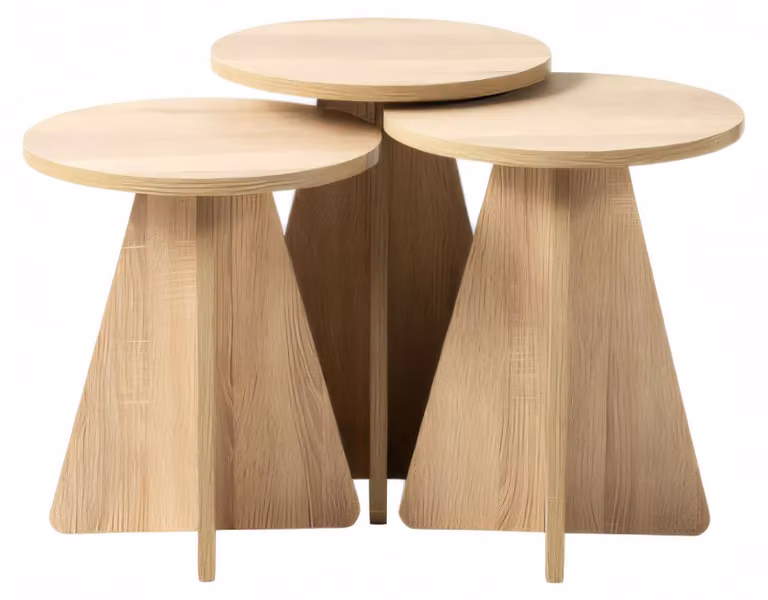Elegantes braunes Holz Couchtisch-Set für modernes Wohnzimmer