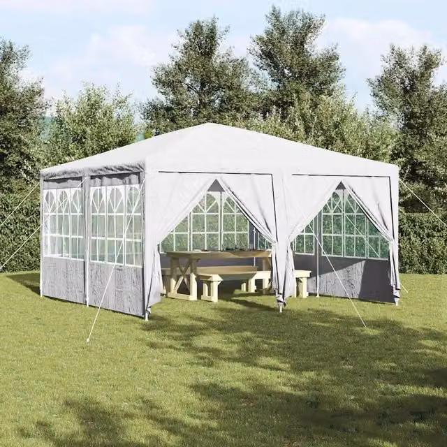 Tenda Party vidaXL Bianca in Polietilene L/P/H: 400 x 400 x 266 cm