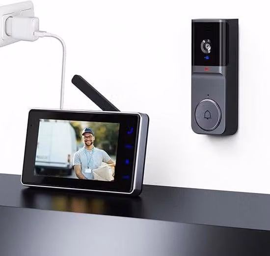 Monitor video wireless 1080p con visione notturna, video WiFi per la sorveglianza domestica