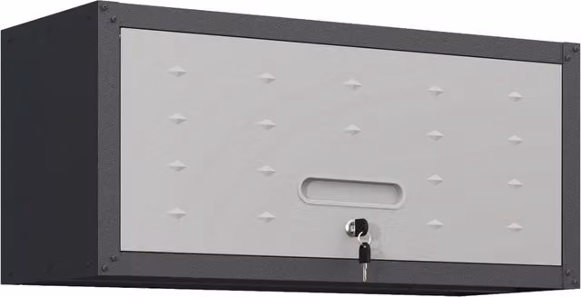 Armadio pensile da parete in acciaio con serratura mobile portautensili per garage e officina H34,5 x L75 x P30 cm