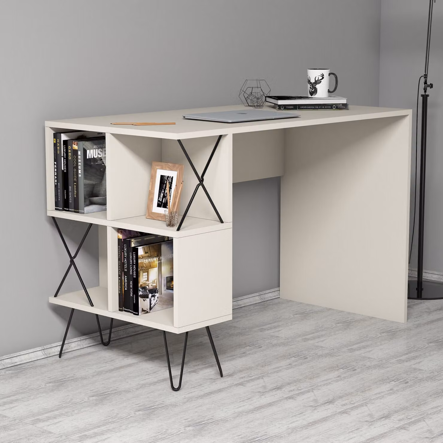 Skye Decor, Extra - Cream, Scrivanie, Crema, 120 x 78,8 x 60 cm