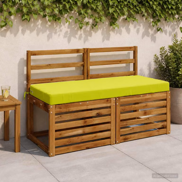 Cuscino per panchina vidaXL SOEST verde brillante in poliestere con rivestimento rimovibile e resistenza ai raggi UV