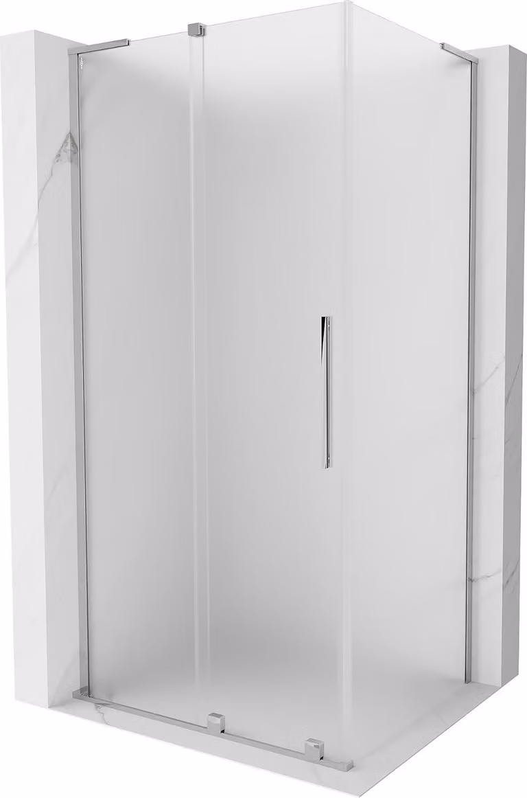 Mexen Velar L cabina doccia scorrevole 100 x 70 cm, smerigliato, cromo - 871-100-070-33-01