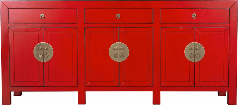 Fine Asianliving Cassettiera cinese Credenza cinese Armadietti cinesi Mobile cinese Mobile orientale asiatico 190x85x40