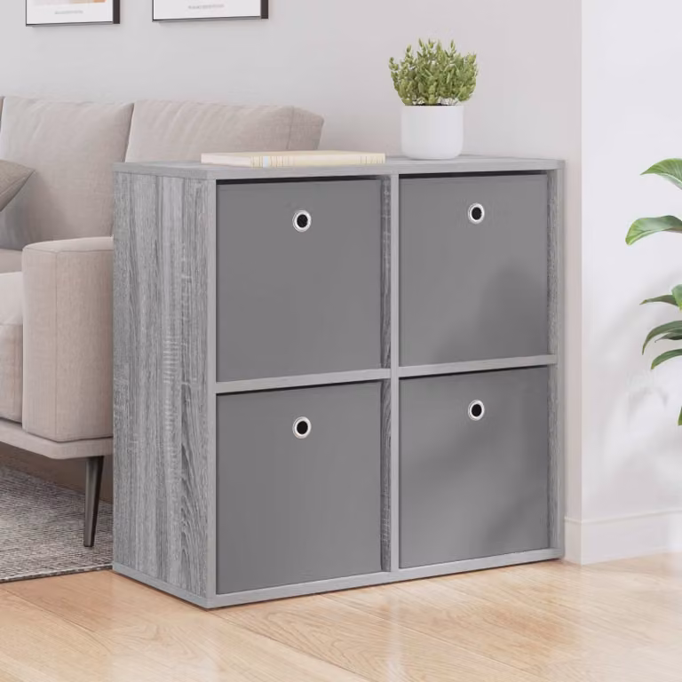 Credenza moderna vidaXL in MDF Grigio Sonoma, L 68,5 x P 32 x H 67 cm