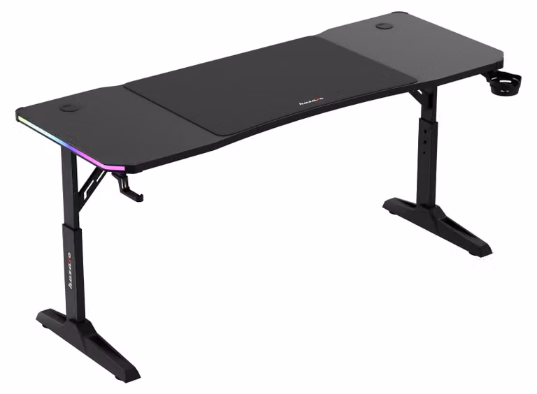 Scrivania da gioco - Altezza regolabile - 160 x 60 cm - Nera
