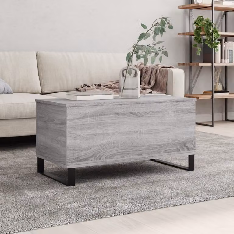 Maison Exclusive - Tavolino grigio Sonoma 90x44,5x45 cm Materiale ligneo