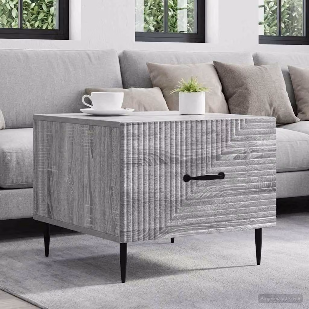 Maison Exclusive - Tavolino Sonoma grigio 49 x 50 x 40 cm in materiale derivato dal legno