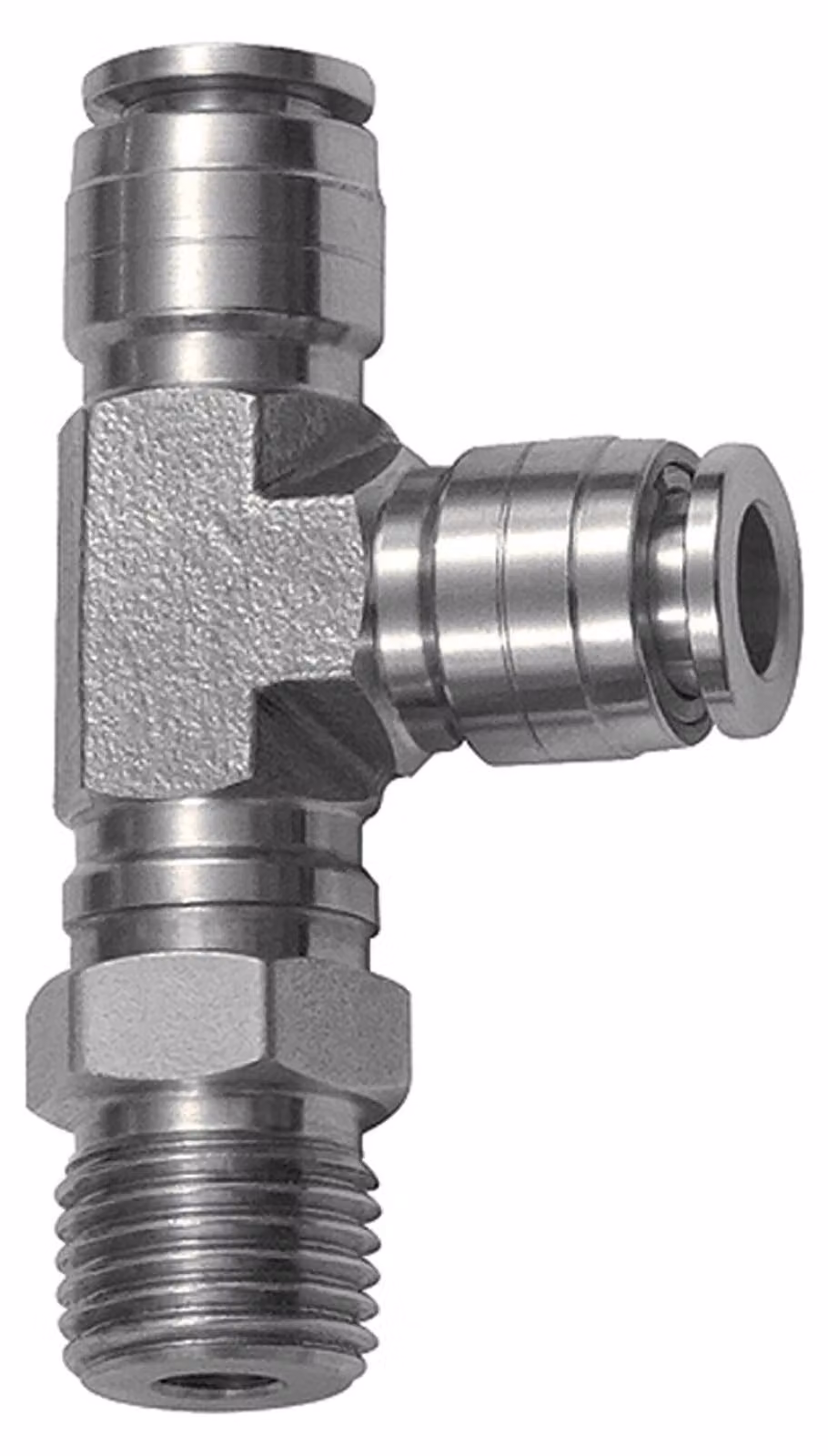 Raccordo a T Riegler push-in, a L, girevole, R 1/4 a., tubo Ø 12, ES