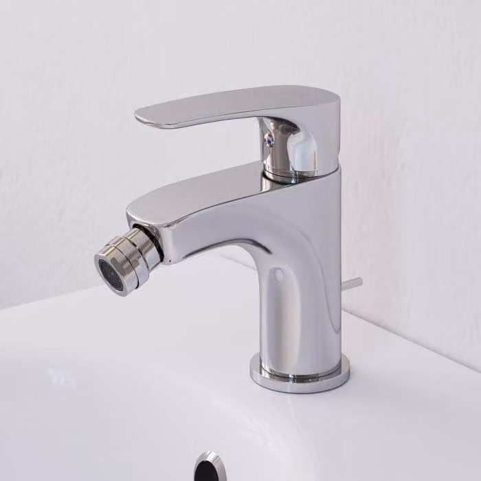 Kronenbach Rivara: miscelatore monocomando per bidet con gruppo di scarico da 1 1/4