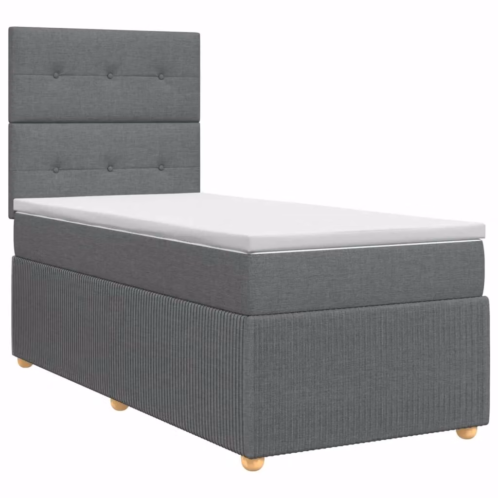 Letto box spring con materasso ibrido vidaXL Grigio Scuro L/P: 100 x 200 cm – 2