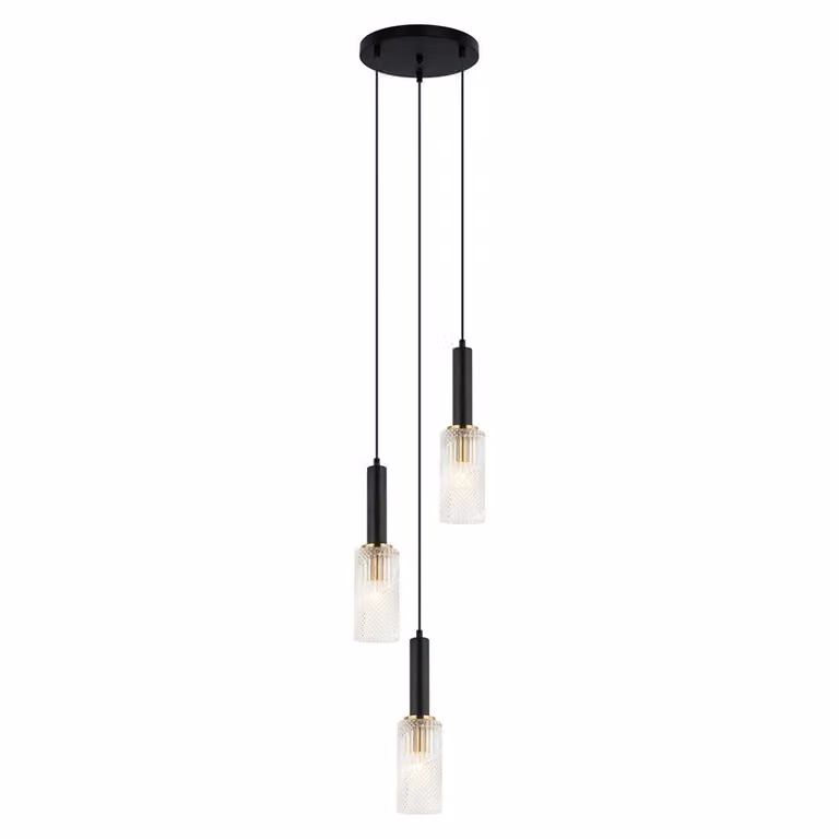 Italux Perola lampadario moderno nero PND-43309-3 BK+BR