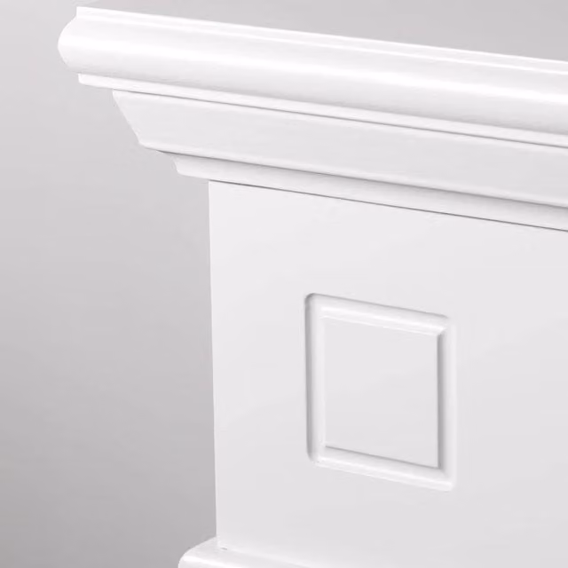 Camino Elettrico Caminetto da Terra Cambridge in Legno Colore: Bianco