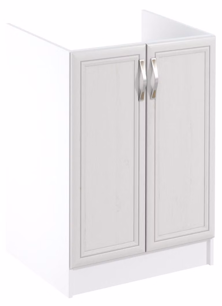 Mobile sottolavabo a due ante SILVARA - larghezza 60 cm, pino andersen / bianco