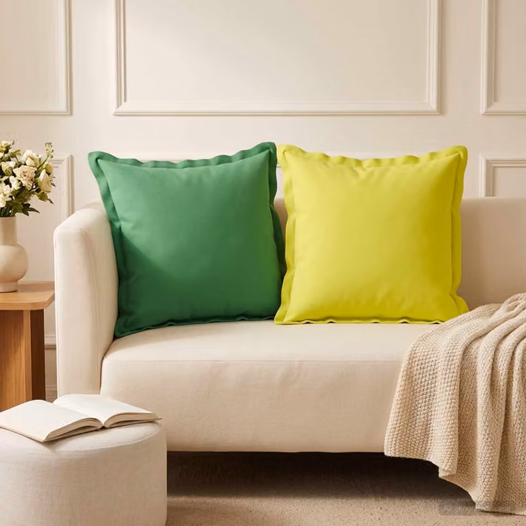 vidaXL Cuscino con cuscino HOUTEN 6 pz Verde Poliestere