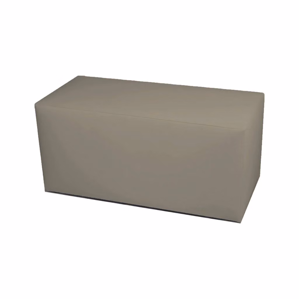 Pouf Bucuresti Talamo Italia, poltrona sacco e poggiapiedi multiuso, colore beige, L: 90 cm, P: 40 cm, H: 42 cm – 2