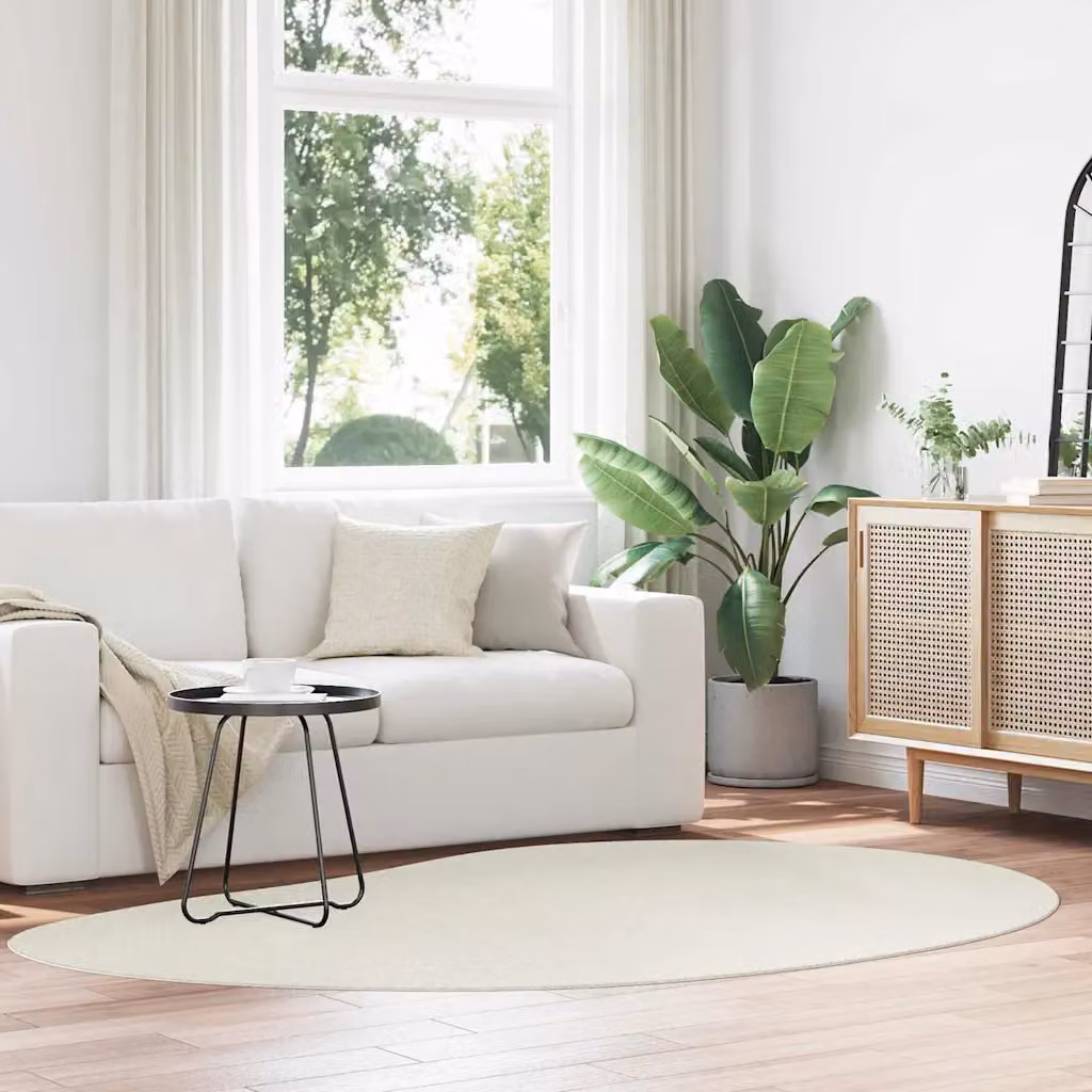 vidaXL Tappeto HUARTE Crema 160 x 230 cm Poliestere